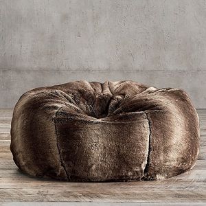 West elm ombré faux fur bean bag